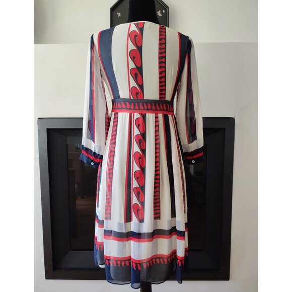 Vintage Anna Sui Silk chiffon midi dress/ bohemian garden core fairy core - Picture 6 of 10